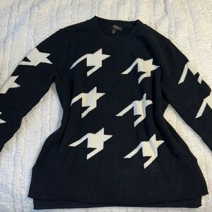 Banana Republic Black and White Patterned Sweater